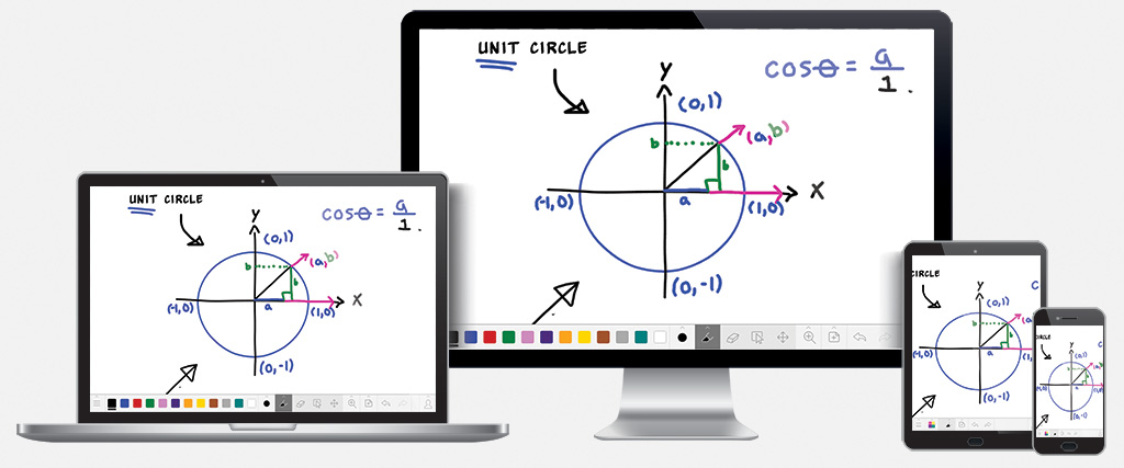 virtual whiteboard for online teaching